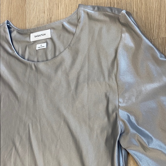 Babaton Contour Silver Metallic Gray Long Sleeve Bodysuit - Picture 3 of 9